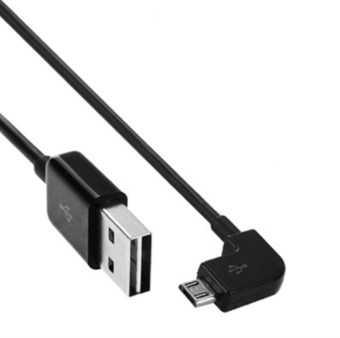 Elbow Micro USB to USB 2.0 Cable 5 meters - Black