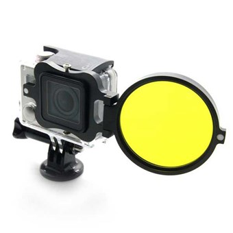 NEOpine Adapter with Yellow Diver Filter for GoPro Hero 3+ and Hero 4