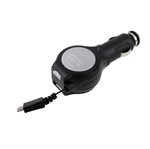 Micro USB Retractable Car Charger + USB
