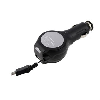 Micro USB Retractable Car Charger + USB
