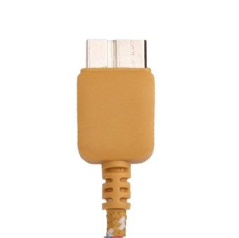 Nylon Fabric USB 3.0 Charge / Sync Cable 1M (Yellow)