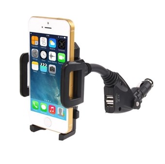 Universal Car Charger Holder - 2 USB Ports