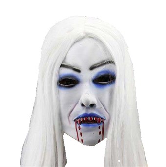 Vampire girl mask with blood