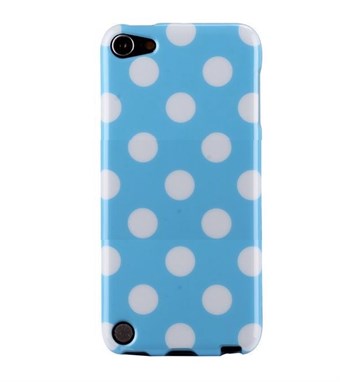 iPod Touch 5/6 Cover Dots (Baby Blue, White)