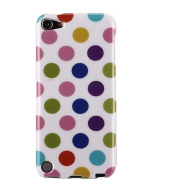 iPod Touch 5/6 Cover Dots (White, Multicolor)