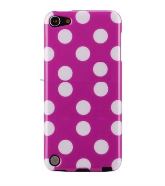iPod Touch 5/6 Cover Dots (Purple, White)