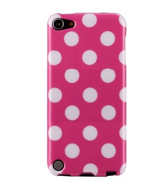 iPod Touch 5/6 Cover Dots (Pink, White)