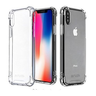 Soft Safety Cover in TPU Plastic and Silicone for iPhone X / iPhone Xs - Transparent