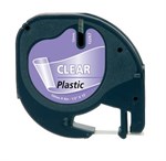 Dymo LetraTag Label Black text on Clear tape (12267) 12mm × 4m (S0721530)