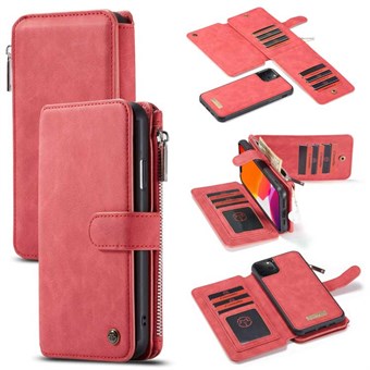CaseMe Multifunctional iPhone 11 Pro Flip Cover in Leather - Red
