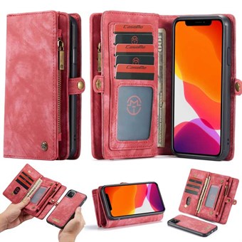 CaseMe Multifunctional iPhone 11 Flip Case in Leather - Red