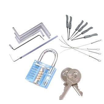 Locksmith Training Kit - Incl. Transparent  Padlock and Tools