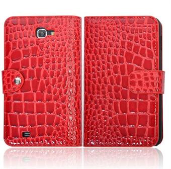 Samsung Note Case with Crocodile Look (Red)