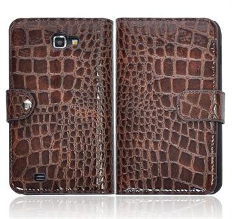 Samsung Note Case with Crocodile Look (Brown)