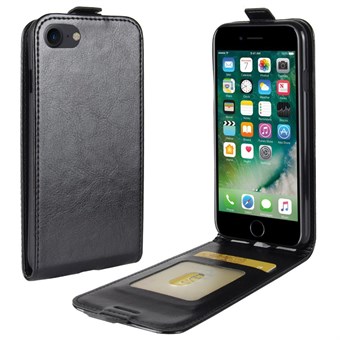 Simple iPhone 7 / iPhone 8 Black Flip Case with Card Slot