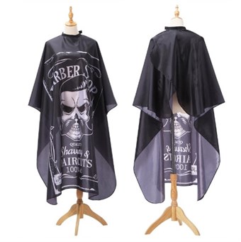 Haircut Hairdressing Barber Cloth Skull Pattern Apron Polyester Cape Hair Styling Design Supplies Salon Barber Gown