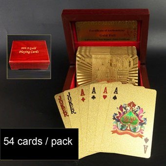 Gold Plated Playing Cards - 24 Carat Foil - Euro Gold Gift Edition