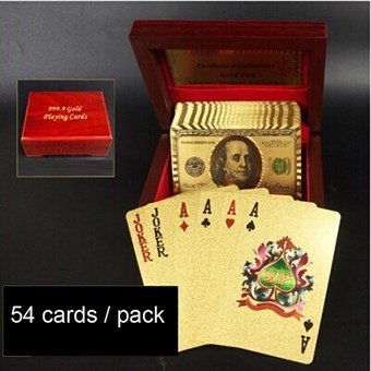 Gold Plated Playing Cards - 24 Carat Foil - Dollar Gold Gift Edition