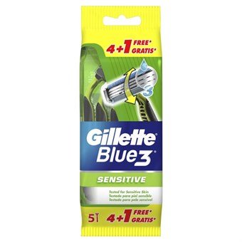 Gillette Blue 3 Disposable Scrapers - 5 Pcs.