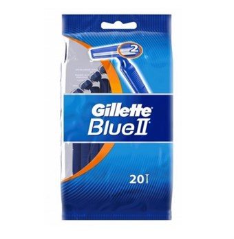 Gillette Blue II Razors Disposable Scrapers - 20 Pcs.