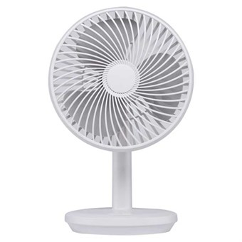 Table Fan - Gaming Fan with USB Connection - 4000 mAh Lithium Battery - White