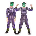 HULK The Angry Man Costume - Children - Incl. Suit + Mask - Large - 130-140 cm