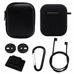 6-in-1 AirPods Accessories Set - Black