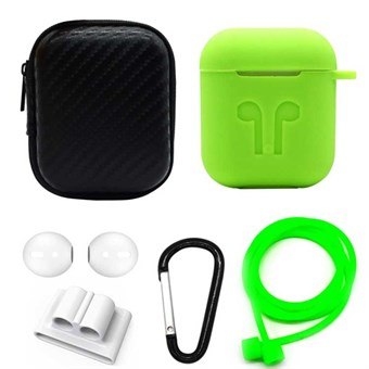 6-in-1 AirPods Accessories Set - Green