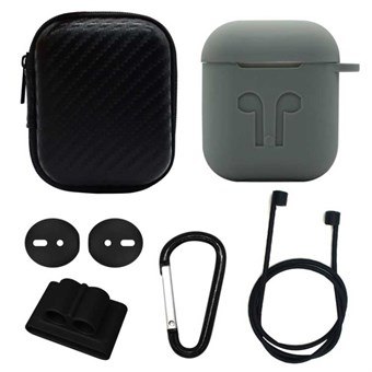 6-in-1 AirPods Accessories Set - Gray