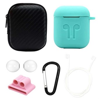 6-in-1 AirPods Accessories Set - Turquoise