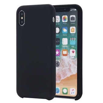 Smooth Silicone Cover for iPhone XS Max - Black