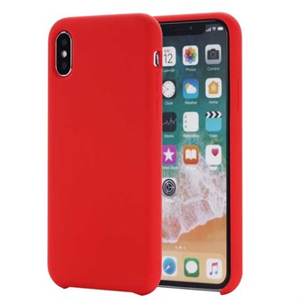 Smooth Silicone Cover for iPhone XS Max - Red