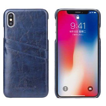 Fashion Leather Cover for iPhone XS Max - Blue