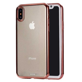 Electroplated iPhone XS Max Soft TPU Back Cover - Rose Gold