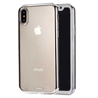 Electroplated iPhone XS Max Soft TPU Back Cover - Silver