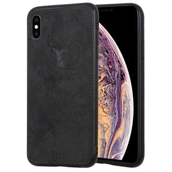 Stylish Cover in PU Leather and TPU for iPhone XS Max - Black