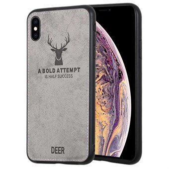 Stylish Cover in PU Leather and TPU for iPhone XS Max - Gray