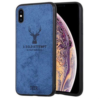 Stylish Cover in PU Leather and TPU for iPhone XS Max - Blue