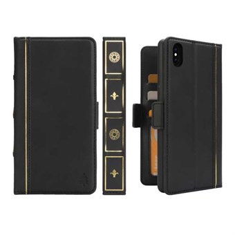 Book Book Leather Card Case iPhone XS Max - Black