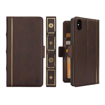Book Book Leather Card Case iPhone XS Max - Brown