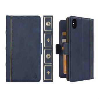 Book Book Leather Card Case iPhone XS Max - Blue
