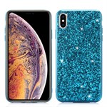 Glitter Powder TPU Cover for iPhone XS Max - Blue