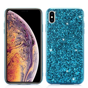Glitter Powder TPU Cover for iPhone XS Max - Blue