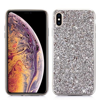 Glitter Powder TPU Cover for iPhone XS Max - Silver