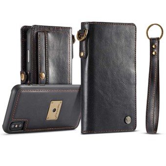 CaseMe Leather Wallet Case for iPhone XS Max - Black