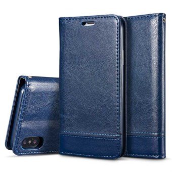 Leather Case for iPhone XS Max with Card Holder - Blue