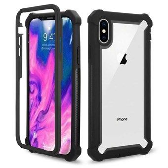 Transparent Cover with Shockproof Edges in TPU for iPhone XS Max - Black