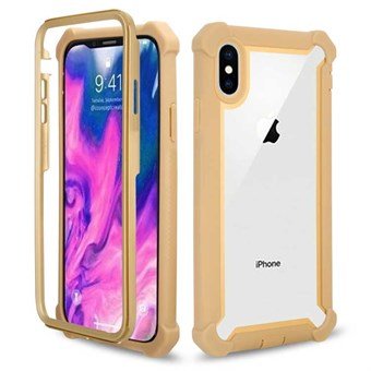 Transparent Cover with shock-resistant edges in TPU for iPhone XS Max - Gold
