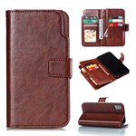 Crazy Horse Leather Case for iPhone XS Max with Card Holder - Brown