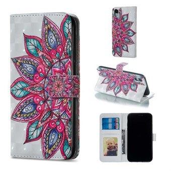 Delicious Short Wallet Case iPhone XR - Half Flower